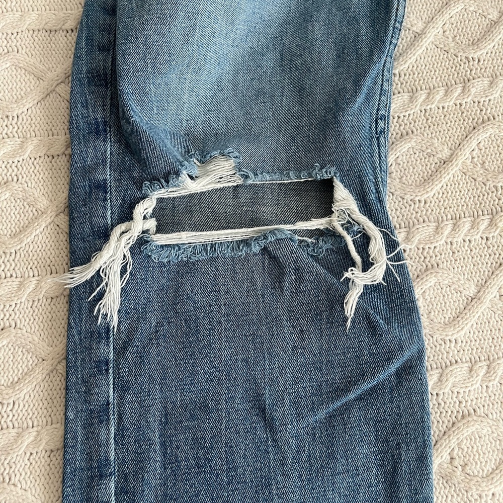 Abercrombie & Fitch Distressed Ankle Straight Hi-Rise Jeans Women’s Size 2 - Picture 12 of 16